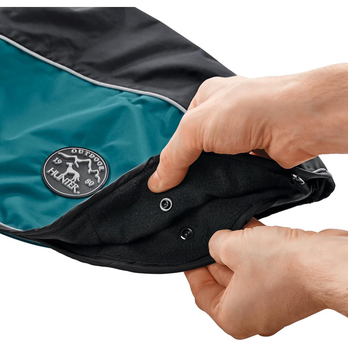 HUNTER Hundemantel Uppsala Allrounder: водонепроникний, вітрозахисний, знімний підклад, розмір 35, антрацит/петроль