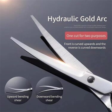 Ножиці для собак, вигнуті, професійні, з нержавіючої сталі. Ножиці для грумінгу собак та котів