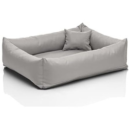 Лягушкове ліжко для собак маленьких порід Juelle Kleinhund - м'яка подушка для собак, знімний чохол, можна прати в пральній машині, пухнасте ліжко для собак, диван для собак Saba S-XXL (розмір: S - 70 x 50 см, світло-рожевий)