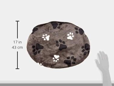 Подушка для кота Karlie Kissen Track, овал, 60x50x4 см, сірий (з подушкою 10x5x10 см)