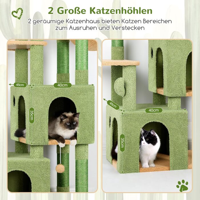 Драбина-будинок для котів Globlazer XL, 156 см, сірий, з будиночком та когтеточками