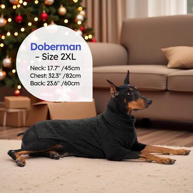 Пуловер для собак ASENKU XXL: теплий зимовий пуловер для великих собак, Пітбуль, Лабрадор, сірий колір