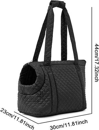 Сумка-переноска для тварин: чорна бавовняна сумка для собак та котів, легка переноска для цуценят та кошенят