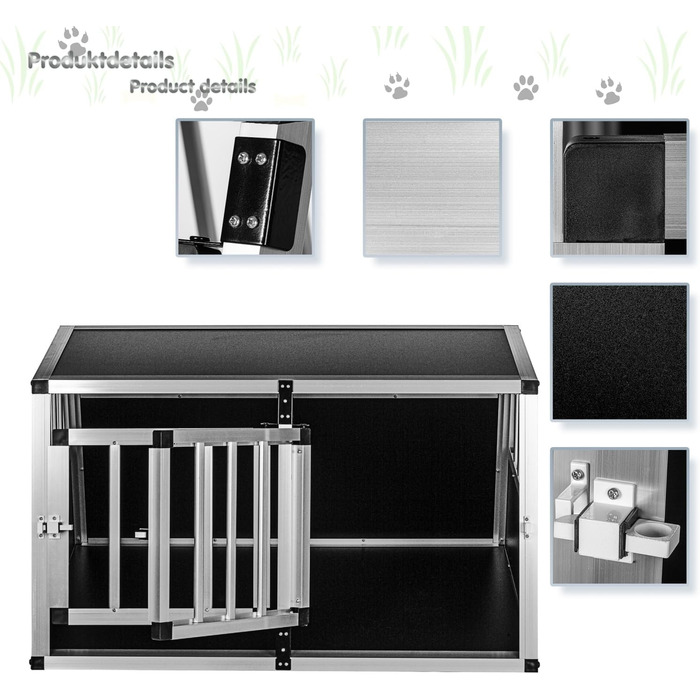 Кія для собак з похилою передньою та задньою стінками 75° - вибір розміру, M (54×69×60 см), для собак вагою до 89 кг