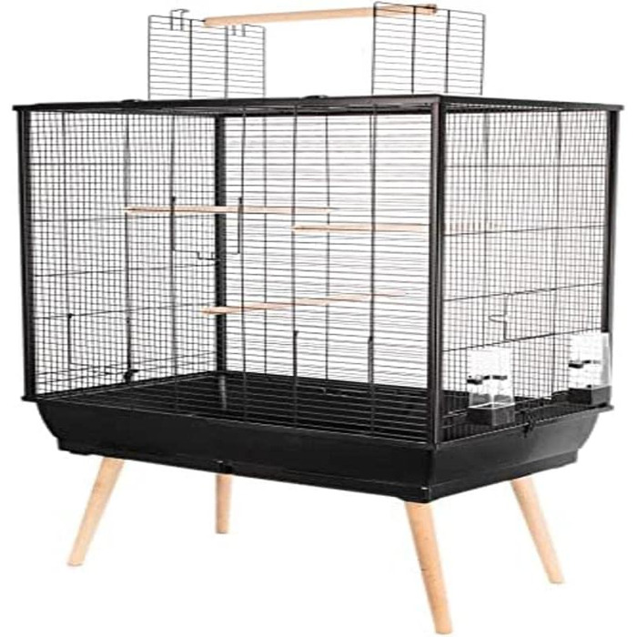 Клітка для птахів Zolux Neo Jili L, 78×47,5×112 см, чорна