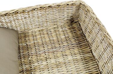 Корзина для собак Kobolo з ротангу з подушкою, 94x74x26 см