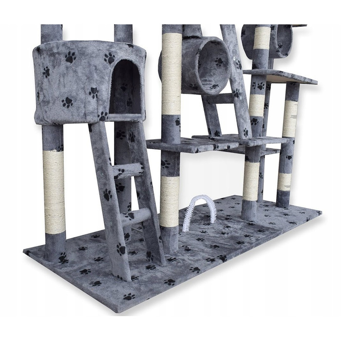 Комплекс для кігтів Bituxx: низька, стельова та висока дряпалки, лежак, килимки для дряпання, стовпчик та вежа (висотою понад 220 см), модель 