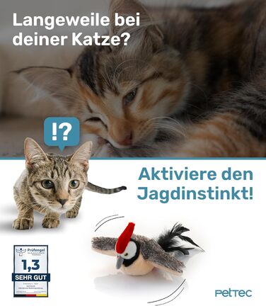 Інтерактивна іграшка для котів PetTec® з лазерним вказівником - автоматична, електрична, для зайнятості 24/7