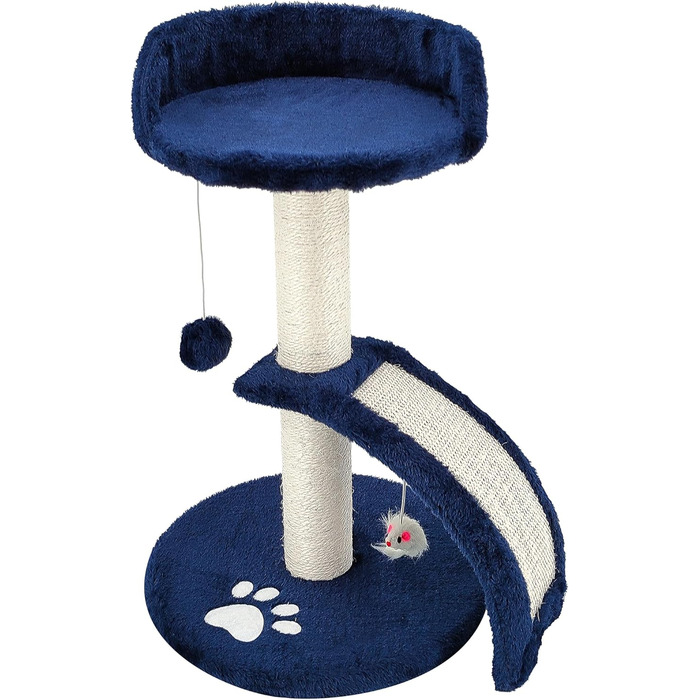 Дерев'яний кігтечка для котів Beltom® Kratzbaum, 54 см, блакитний