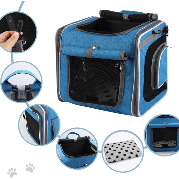 Корзина для собак на велосипеді | Транспортна корзина для тварин - регульована сумка-рюкзак для велосипедних прогулянок, кемпінгу, подорожей