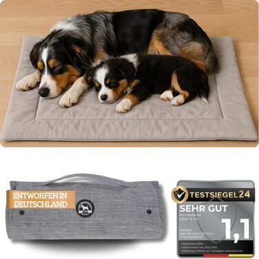 Лежанка для собак Abby & Ivy 90x70 см - складана, миюча, для подорожей та авто. Лежанка для маленьких та середніх собак, з неслизьким покриттям