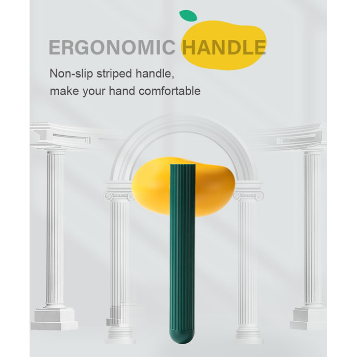 Щітка для собак та котів Mango, самоочисна, форма манго, зелена