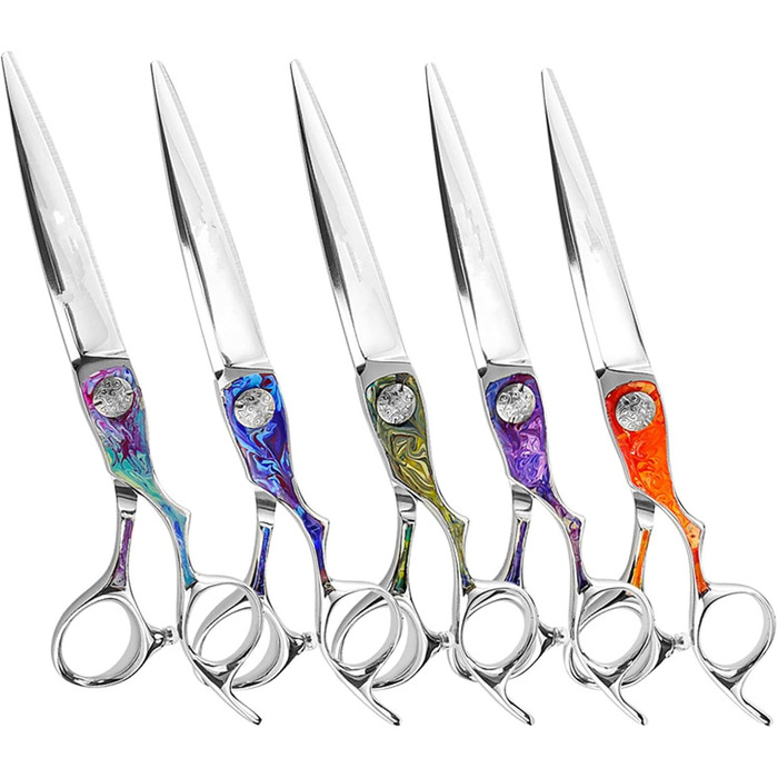 Професійна ножиця для грумінгу собак та котів 6.8 дюймів | Пряма ножиця для догляду за шерстю з регулюванням