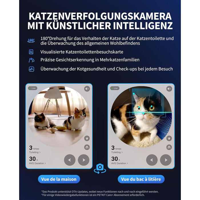 Самоочисний котячий туалет з камерою 1080P HD PETKIT Purobot Ultra 70 л білий