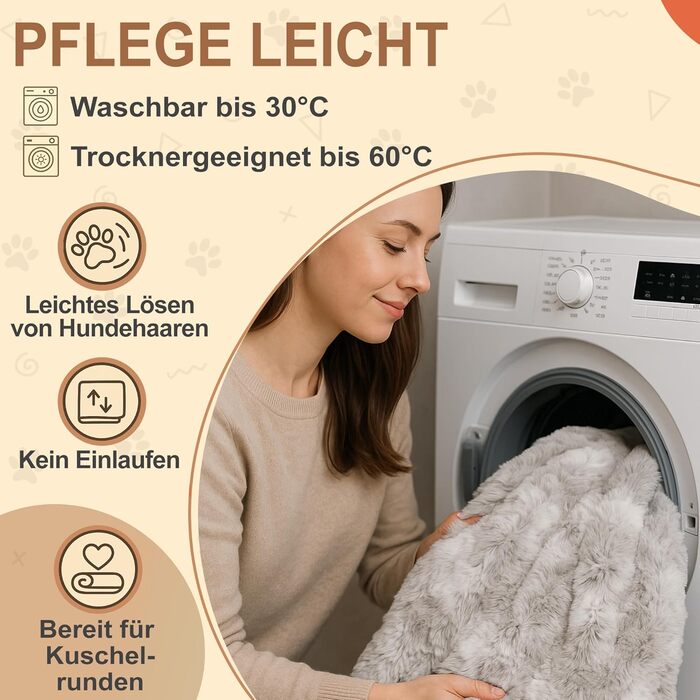 М'яка водонепроникна ковдра для собак, антиковзаюча та пральна - тепла ковдра для маленьких та середніх собак для дивану, авто та лежанки. Small