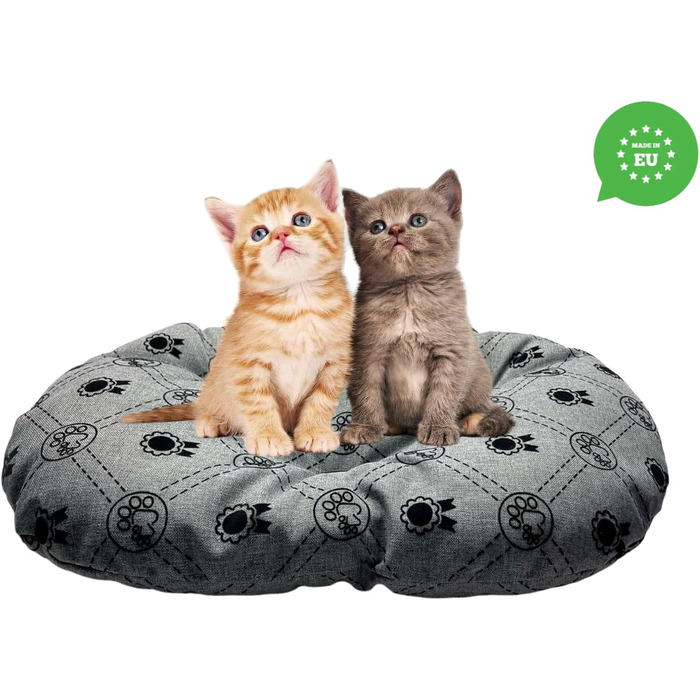 М'який лежак для собак та котів овальної форми, 50x34 см, світло-сірий колір. Лежанка для собак, котячий лежак, килимок для тварин, зручний для перевезення та відпочинку. Можливість прання.