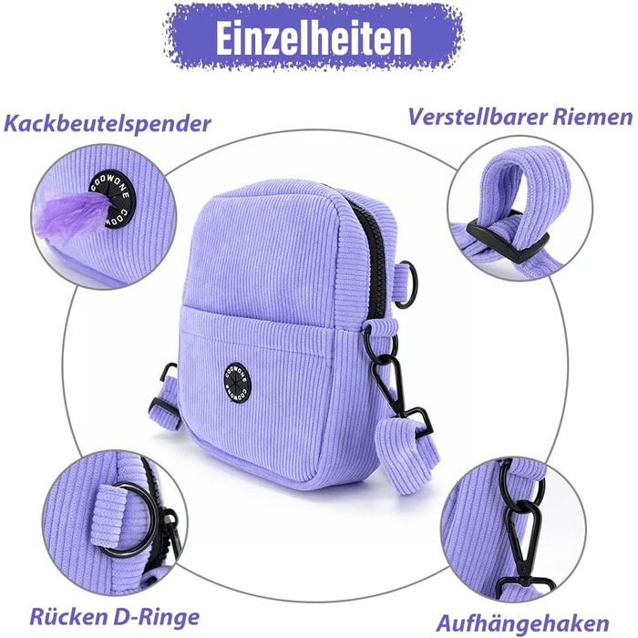 Сумка для ласощів для собак COOWONE: зручна та функціональна сумка для прогулянок з інтегрованим дозатором кульок