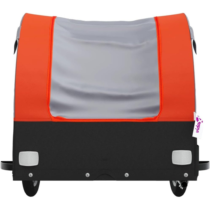 Причіп для собак, вантажний причіп для тварин, чорний та оранжевий, 45 кг, для покупок, подорожей, велосипедний причіп