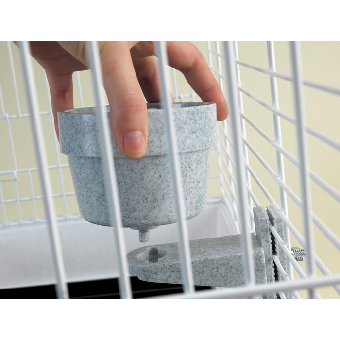 Миска для тварин Nobby Crock 550 мл, знімна, для гризунів, собак, котів та птахів, сірого кольору