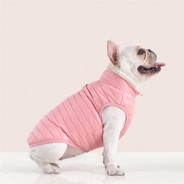 Зимовий одяг для собак: тепла куртка-жилет для собак, для цуценят, водонепроникна, вітронепроникна, тепла, з утеплювачем, для маленьких та середніх собак (XL, Рожевий)