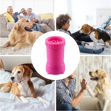 Автоматичний очисник лап для собак Vhjlfig, USB, для середніх собак, для прогулянок, подорожей, цуценят, зелений/рожевий