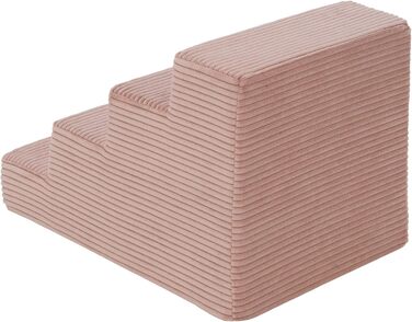 Сходинки для собак Velinda з 4 сходинками, котяча драбина, допомога у вході для домашніх тварин, матеріал: пінопласт, колір: рожевий (Cord)