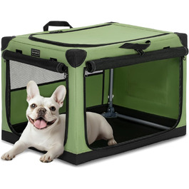 Складана переноска Petsfit для собак і котів, розмір S, синя, текстиль з алюмінієвим каркасом, посилені шви, для автомобіля