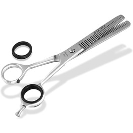 Професійна фризурська ножиці для стрижки та витончення волосся з нержавіючої сталі, 6 дюймів (17.78 см), блакитний колір