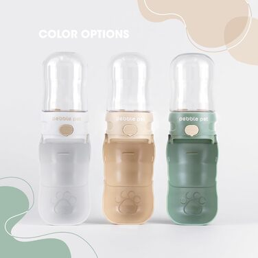 Складана пляшка для води для тварин Pebble Pet, 284 мл, з фільтром, портативна, для собак та котів, виготовлена з безпечного пластику, для прогулянок та подорожей