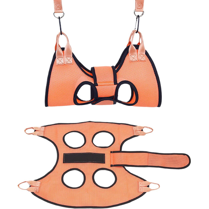 Гамак для собак та котів Nybhyjka для підстригання кігтів, зручна шлейка для грумінгу, помаранчевий, великий розмір
