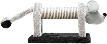 Драпак для котів з сизалю та плюшу у формі панди, сірий, 56 x 18 x 18 см