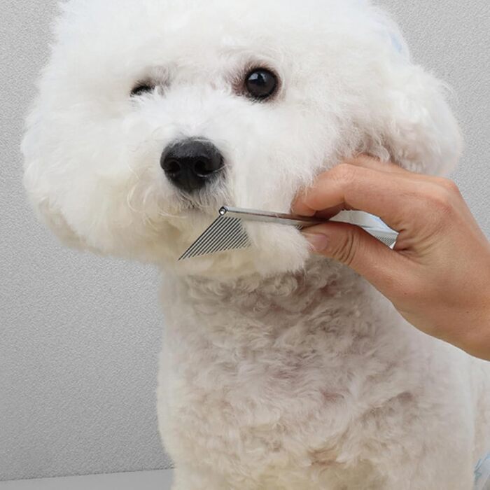 Гребінець для котів Flohkamm: догляд за шерстю, видалення ковтунів, для довгошерстих порід, щоденний догляд, після купання, сріблястого кольору