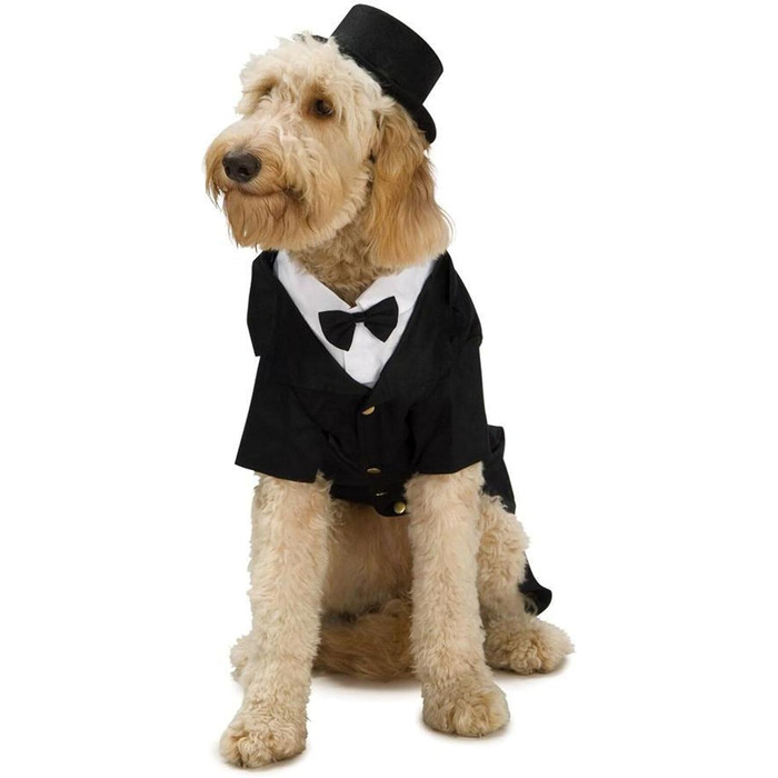Костюм для собак Rubie's, елегантний ансамбль, чорний та білий, розмір XL, для Хелловіну
