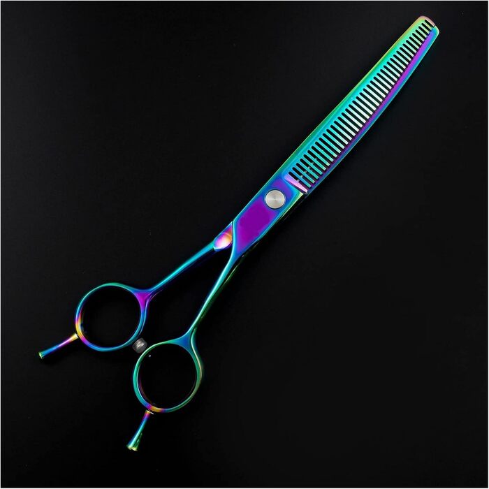 Ножиці для грумінгу домашніх тварин RWRAPS 7 дюймів, модель 'Райдужний рибка', для собак та котів, професійні