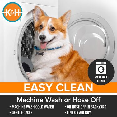 Підвищене собаче ліжко K&H Pet Products для вулиці, дитяче ліжко, гамак для великих собак, сірий/чорний, з металевим каркасом, складна конструкція