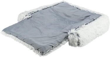 Водонепроникний і м'який лежак для собак TRIXIE, захищає диван, кутовий, 70x90 см, біло-чорний, знімний чохол, придатний для прання, 38045