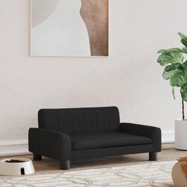 Крісло-ліжко для собак та котів, чорне, 70x45x30 см, м'який матеріал, стильний дизайн