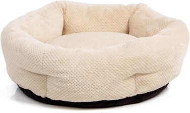Квіткове ліжко для котів Wallace & Jones Cloey, бежеве, S, 50x50x15 см | Зручне, стильне, з антиковзанням