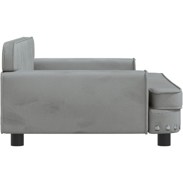 Софа для собак Festnight - м'яке ліжко-софа для маленьких собак, сірого кольору, 90 x 53 x 30 см, з антиковзким покриттям