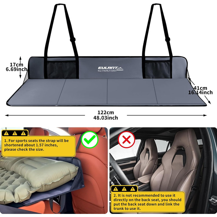 Підставка для автолюдків EULANT: розширює заднє сидіння для собак та комфортних подорожей