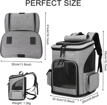 Рюкзак для собак, дихаючий, складаний, переноска для тварин, рюкзак-переноска для собак та котів