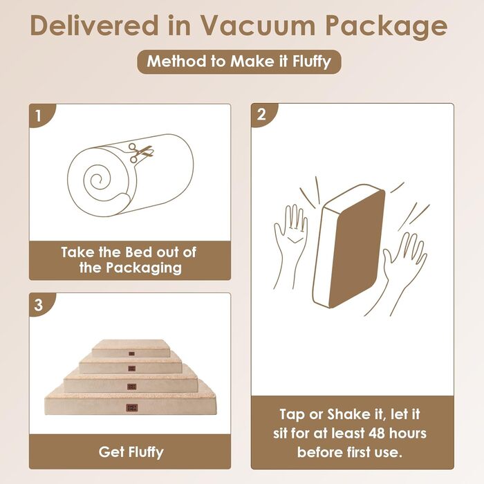 Ортопедичне ліжко для собак середнього розміру EHEYCIGA, 89x58x9 см, м'яке, знімний чохол, колір хакі