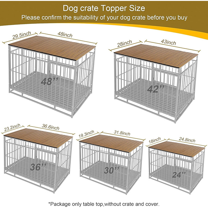 Алюмінієвий накид на переноску для собак, 91.4 см, складана будка, декоративне зберігання, для переносок, колір горіх (тільки накид)