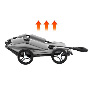 Транспортна візок для тварин Katzenkinderwagen: зручний та легкий візок для котів та собак, сірий | Складаний тролей з 4 колесами