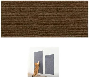 Килимок для котів з когтеточкою, самоклеючий, для захисту меблів, коричневий