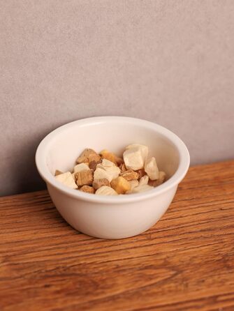 Миска для котів та дрібних тварин HAOTOP, керамічна, біла, 9,9 x 4,6 см