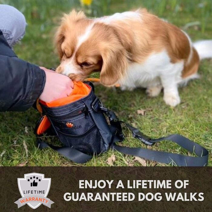 Сумка для ласощів Sweetie для прогулянок та тренувань: з тримачем для пакетів, складною мискою та безкоштовним клікером – ідеальний набір для цуценят. Замкнення на шнурку