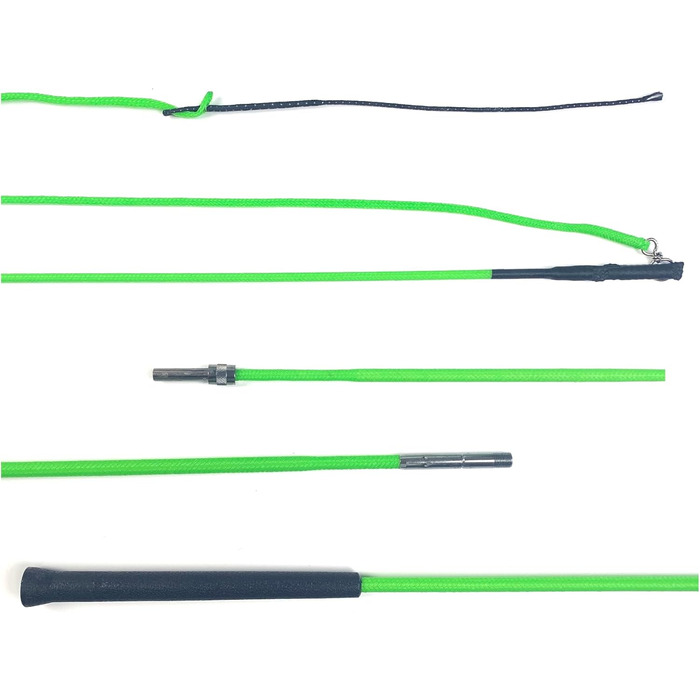 Лонже для коней JA Horse Longierpeitsche, 200 см, роздільна, з Neo-ручкою зеленого кольору