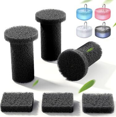 Фонтанчик для котів FEELNEEDY 3.2L - тихий фонтанчик для води з 2 режимами потоку, автоматичний поїльник для котів, без BPA, чорний, з зарядним пристроєм та 3 фільтрами (F-3+3 поплавки)