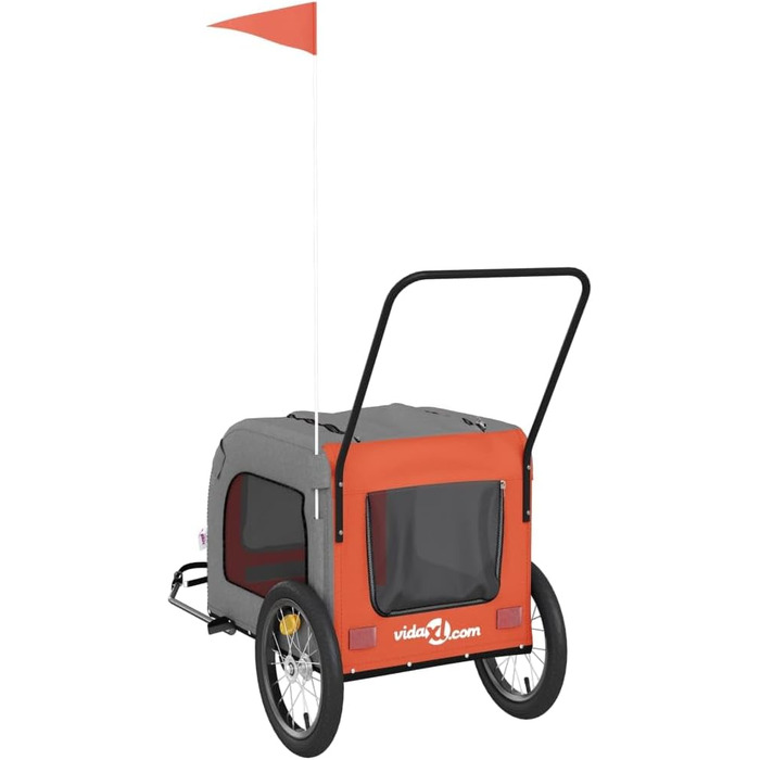 Причіп для тварин на велосипед Оксфорд та Ізон - Оранжевий, 63 x 121 x 65 см